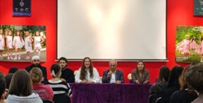 Традиционная встреча студентов 1 курса с представителями администрации города, духовенства, активом национально-культурных объединений.